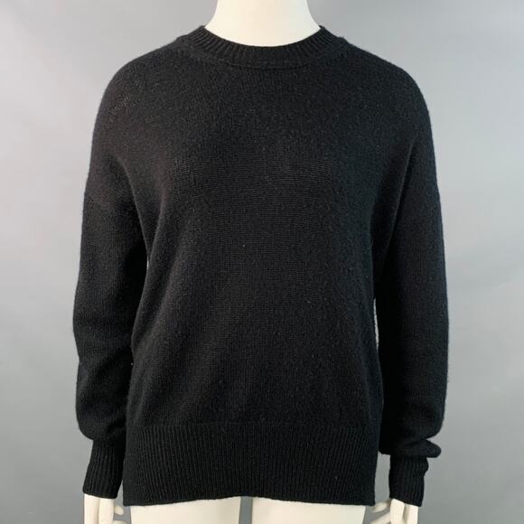 JIL SANDER Size XL Black Cashmere Crew Neck Sweater - Picture 1 of 9
